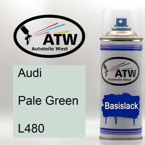 Audi, Pale Green, L480: 400ml Sprühdose, von ATW Autoteile West.